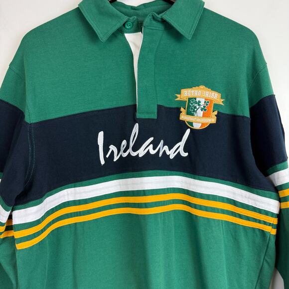 Retro Irish Heritage Collection #16 Green Polo Shirt Mens - L - Picture 2 of 11